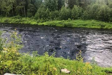 Фото номера Шале с двумя спальнями Шале Oikea vanhanajan mökki koskimaisema, 1,5 h Oulusta г. Пудасъярви 50